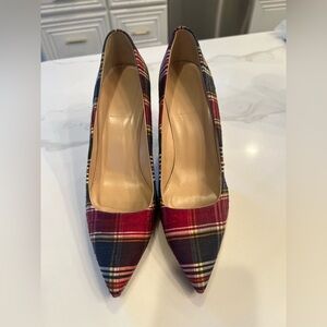 J. Crew plaid heels size 11